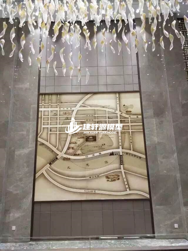 三门木质壁挂模型